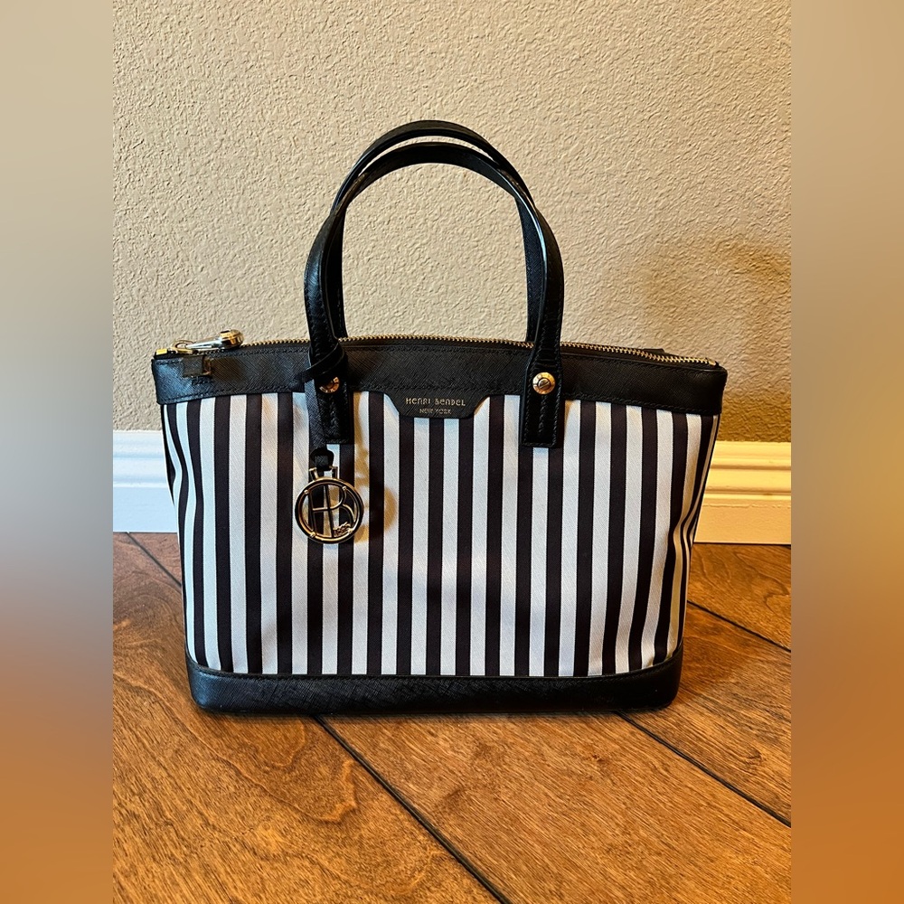 Henri Bendel Stripe Satchel Handbag